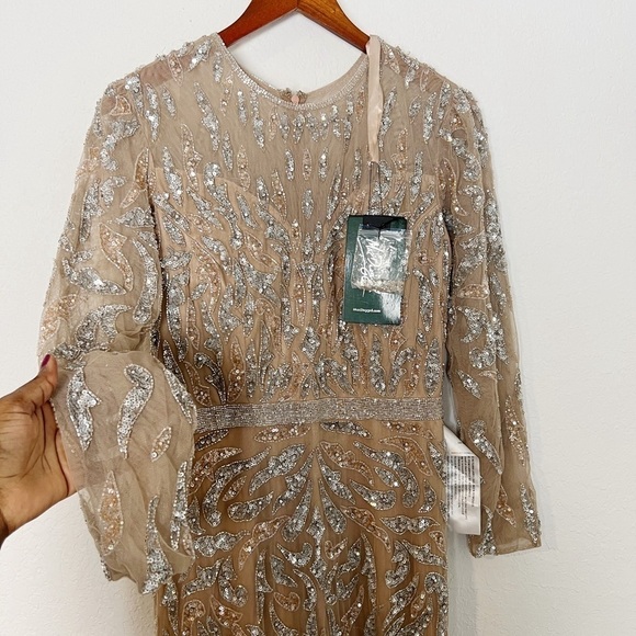 Mac Duggal Jewel Long Sleeves Evening Dress - Picture 4 of 12